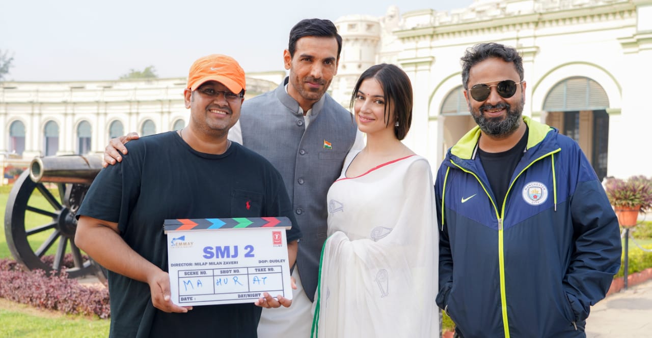 John abraham and Divya khosla on the sets of Satyamev Jayate 2 in Lucknow  Satyameva Jayate 2 : लखनऊ में शुरू हुई शूटिंग, सेट से आईं जॉन और दिव्या की  खास तस्वीरें -