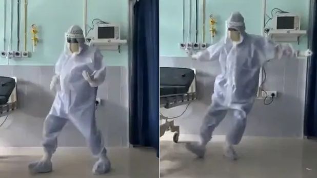 Doctor dancing on ghungroo toot gaye to entertain Corona patients is going  viralडॉक्टर ने कोरोना मरीजों के लिए किया 'घुंघरू' गाने पर धमाकेदार डांस,  वीडियो देख आ जाएगी ऋतिक की ...